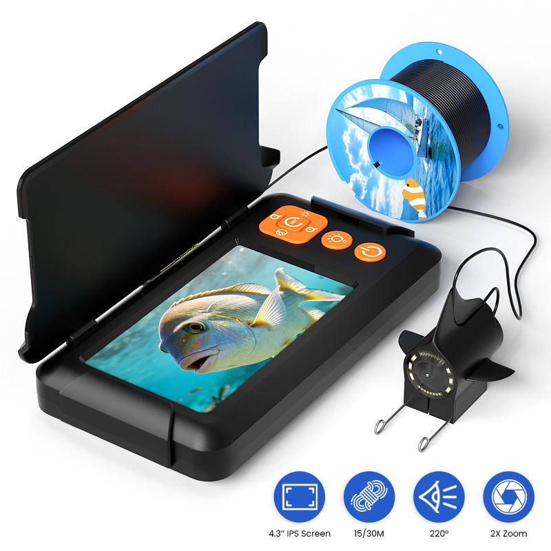 Fish Finder Portable - Ecoscandaglio Portatile con Supporto, Ecoscandaglio Visivo